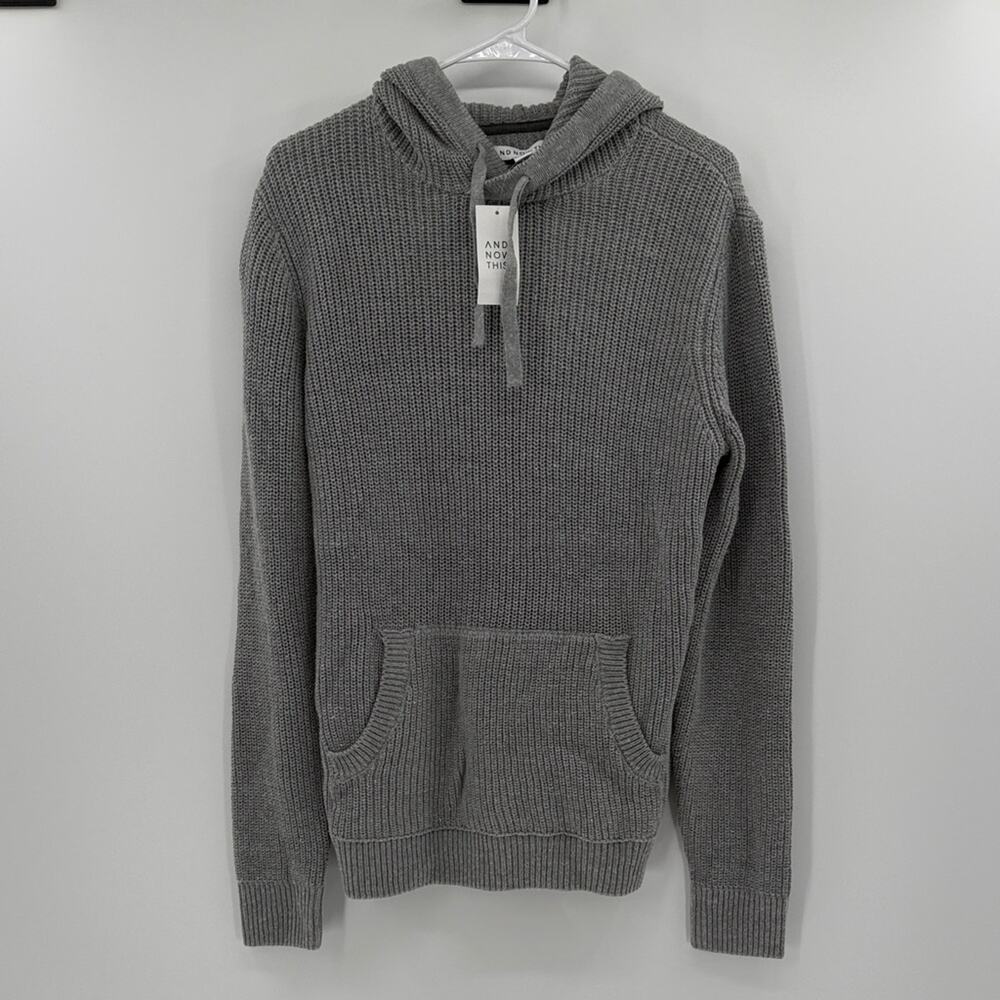 And Now This Men's Knit Hoodie - Ice Heather - Small - New with tags